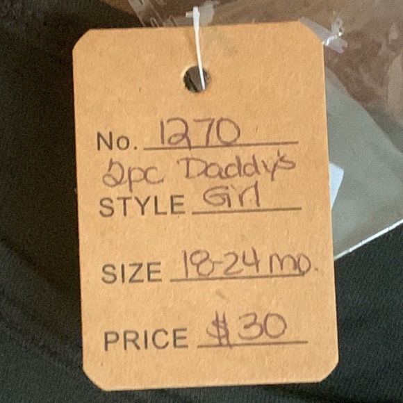 2-Piece “Daddy’s Girl” Cute Outfit with Tie Headband, New, Size 18-24 Months - Picture 2 of 12